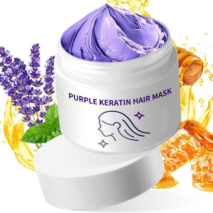 🎁✨Hot sale🔥Purple Keratin Hair Mask - Locks Color & Neutralizes Brass & Yellow Tones