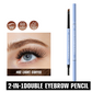 Water-resistant 2-in-1 mini eyebrow pencil and colored eyebrow gel: long-lasting eyebrow makeup to create natural and realistic lines that mimic hairs.