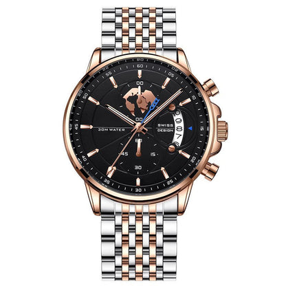 💥Christmas Eve Sale: 50% OFF🌍Men's watch with globe motif in maritime style