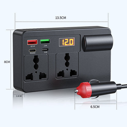 📢📢50%  OFF !! ⏰🔋Portable Car Inverter 12V/24V to 220V with Digital Display