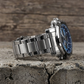 Bold 48mm Men's Analog-Digital Watch – Stainless Steel Strap