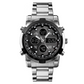 Bold 48mm Men's Analog-Digital Watch – Stainless Steel Strap