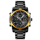 Bold 48mm Men's Analog-Digital Watch – Stainless Steel Strap