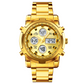 Bold 48mm Men's Analog-Digital Watch – Stainless Steel Strap