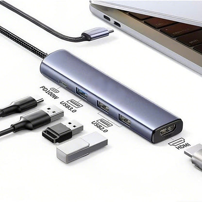 ⏳Limited-time 55% off⏰Portable 5-in-1 USB-C Hub with 4K HDMI Output📱➡️📺
