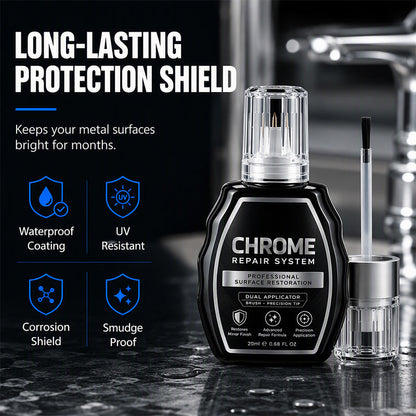 🔥BLACK FIRDAY 50% OFF SALE✨ Chrome Repair Pen – Dual-Applicator Mirror-Shine Metal Touch-Up Tool 🚗🔧