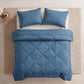 📢📢50% OFF !! ⏰ 3-Piece Quilted Comforter Set with Shams – All-Season Microfiber