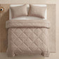 📢📢50% OFF !! ⏰ 3-Piece Quilted Comforter Set with Shams – All-Season Microfiber