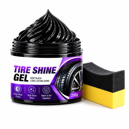 🔥Limited Time Promotion 50% OFF🔥Car Tire Shine Gel 200g Restoration Paste and Rubber Parts Blackening Coating Wax